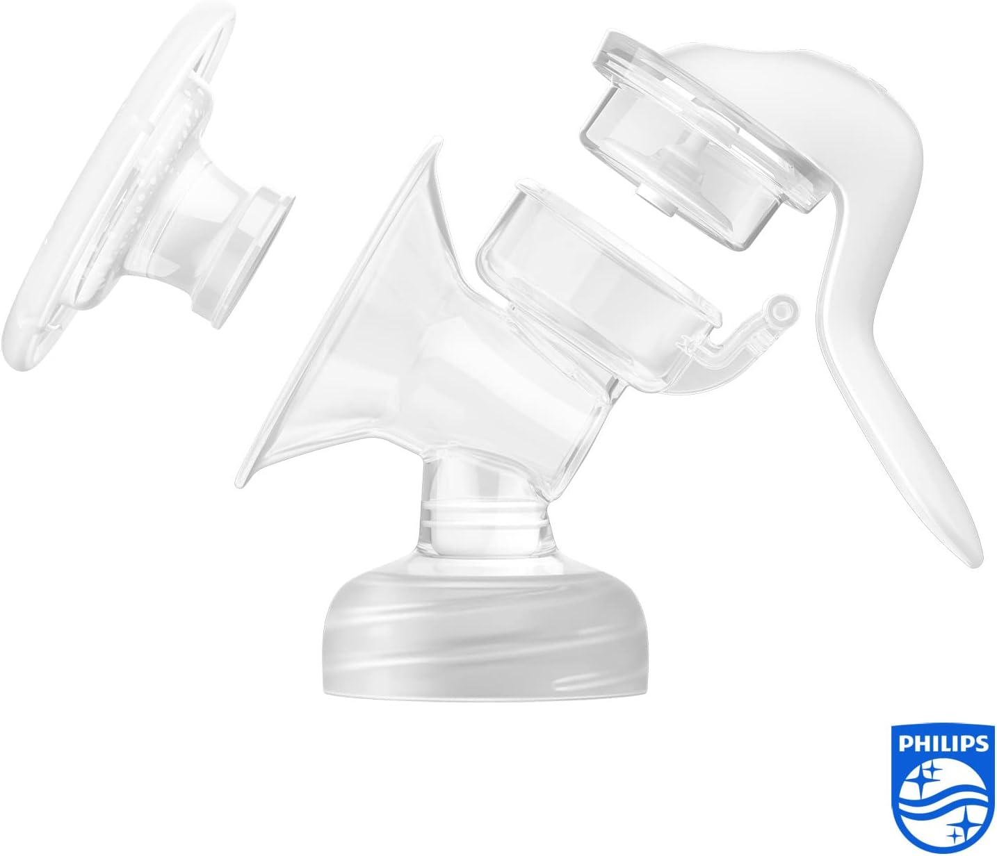 Philips  Bomba tira leite manual Avent - Bomba tira leite manual sem BPA (modelo SCF430/01), branca, transparente