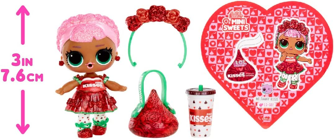 Jajaja ¡Sorpresa! Loves Mini Sweets Hugs &amp; Kisses Doll - MELTAWAY ROSIE - Muñecas coleccionables de edición limitada para el día de San Valentín con 7 sorpresas y accesorios - Gran regalo para niños de 4 años en adelante