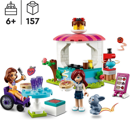 LEGO  41753 Conjunto de café Friends Pancake Shop, brinquedo criativo para meninas, meninos e crianças de 6 anos ou mais com mini bonecas Paisley e Luna, além de boneco de coelhinho, pequeno presente para crianças