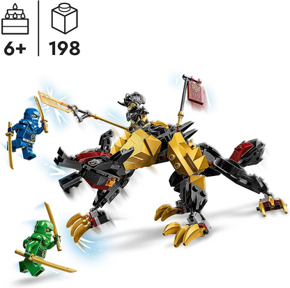 LEGO  71790 Conjunto NINJAGO Imperium Dragon Hunter Hound, brinquedo de construção de figura de monstro para crianças com mais de 6 anos, meninos, meninas, criatura mítica posável, presente ninja com 3 minifiguras