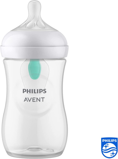 Philips  Mamadeira Avent Natural Response - mamadeira de 260 ml para leite com ventilação AirFree, sem BPA para bebês recém-nascidos com mais de 1 mês (modelo SCY673/01)