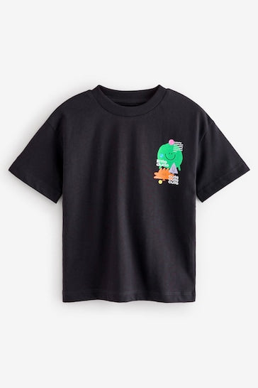 |Boy| Camiseta de manga curta 100% algodão com estampa traseira (3 meses a 7 anos)