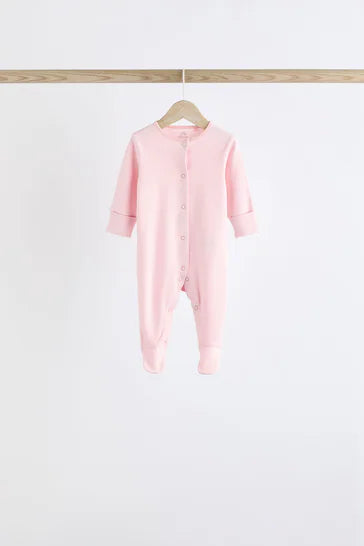 |BabyGirl| Macacão De Bebê Rosa - Pacote Com 7 (0-2 anos)