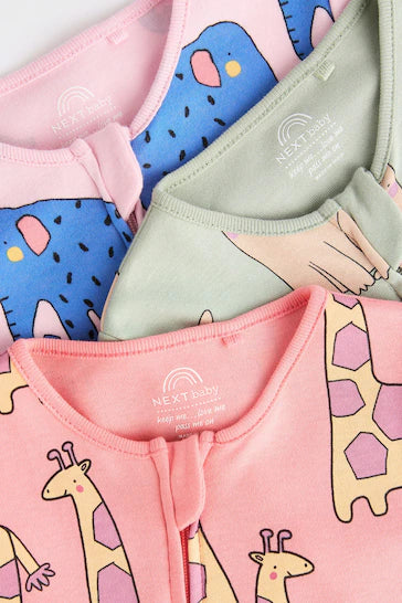 |BabyGirl| Macacão Estampado Para Bebê Com Vários Animais (0 meses a 3 anos)