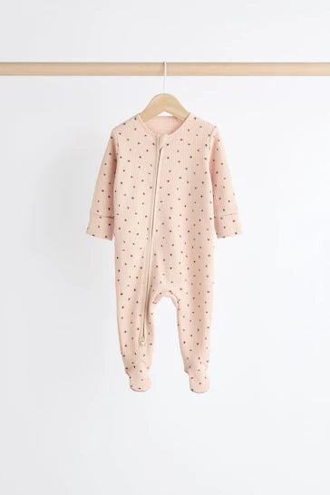 |BabyGirl| Conjunto De 5 Macacões Para Bebê Com Zíper Marrom Caramelo (0 a 2 anos)