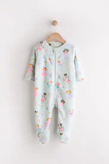 |Niña| Pijama Bebé Polar con Cremallera - Hada Verde Menta