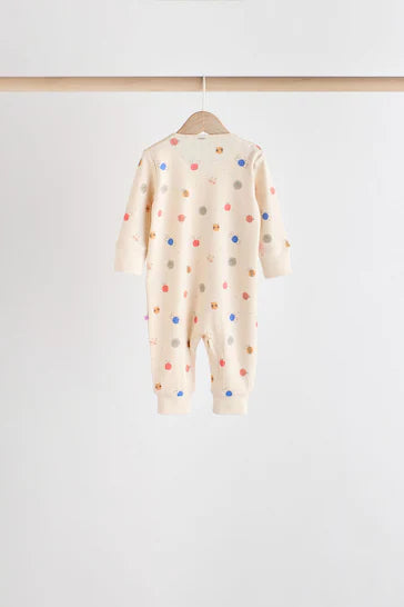 |BabyGirl| Conjunto De 5 Pijamas Multi-Bebê Sem Pés Com Zíper Bidirecional 100% Algodão (0 meses a 3 anos)