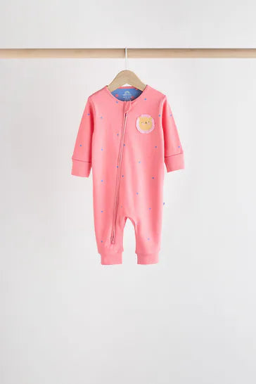 |BabyGirl| Conjunto De 5 Pijamas Multi-Bebê Sem Pés Com Zíper Bidirecional 100% Algodão (0 meses a 3 anos)