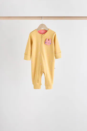 |BabyGirl| Conjunto De 5 Pijamas Multi-Bebê Sem Pés Com Zíper Bidirecional 100% Algodão (0 meses a 3 anos)