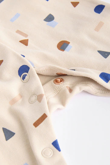 |BabyBoy| Conjunto De 7 Pijamas Para Bebê 100% Algodão Com Estampa Azul (0 meses a 2 anos)