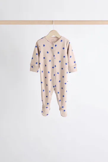 |BabyBoy| Conjunto De 7 Pijamas Para Bebê 100% Algodão Com Estampa Azul (0 meses a 2 anos)