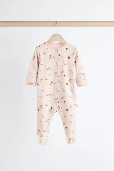 |BabyBoy| Conjunto De 4 Pijamas Neutral Space Baby 100% Algodão (0 meses a 2 anos)