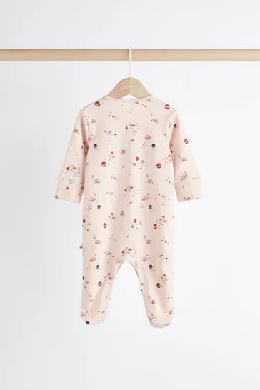 |BabyBoy| Conjunto De 4 Pijamas Neutral Space Baby 100% Algodão (0 meses a 2 anos)