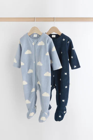 |BabyBoy| Pacote De 2 Pijamas Blue Star/Cloud Fleece