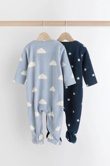 |BabyBoy| Pacote De 2 Pijamas Blue Star/Cloud Fleece