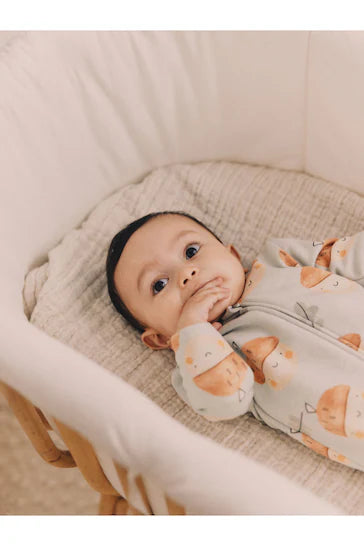 |BabyGirl| Macacão De Dormir Com Zíper De 2 Vias Forrado Em Lã - Verde