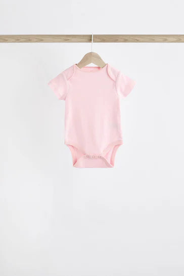 |BabyGirl| Body De Manga Curta Pink Bunny Pink Bunny - Pacote Com 7