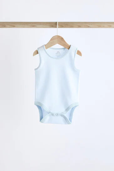 |BabyBoy| Conjunto De 5 Coletes Para Bebê Com Estampa De Urso Azul