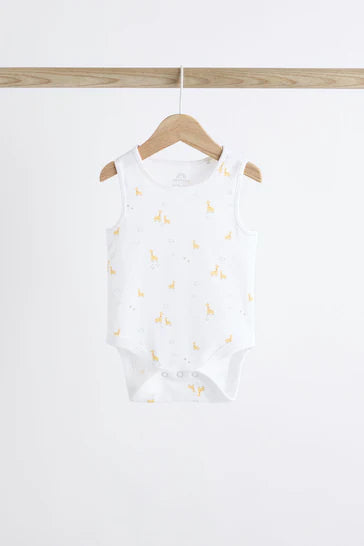 |BabyGirl| Conjunto De 5 Macacões Para Bebê Com Colete Branco