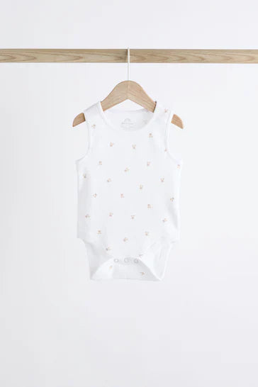 |BabyBoy| Conjunto De 5 Macacões Para Bebê Com Colete Branco