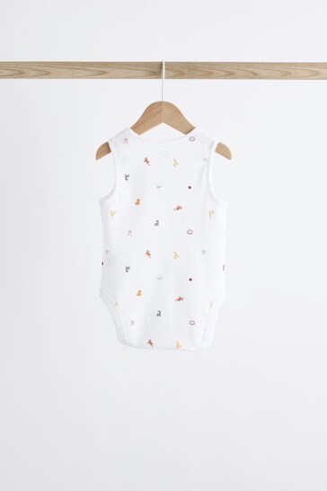 |BabyBoy| Conjunto De 5 Macacões Para Bebê Com Colete Branco