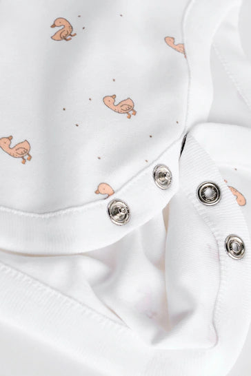 |BabyBoy| Conjunto De 5 Macacões Para Bebês Com Colete Animal Branco Delicado