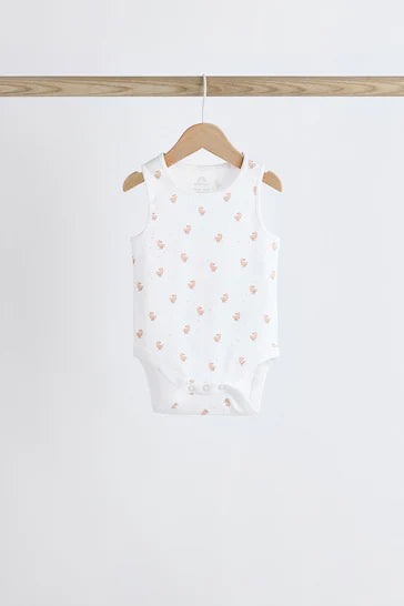 |BabyBoy| Conjunto De 5 Macacões Para Bebês Com Colete Animal Branco Delicado