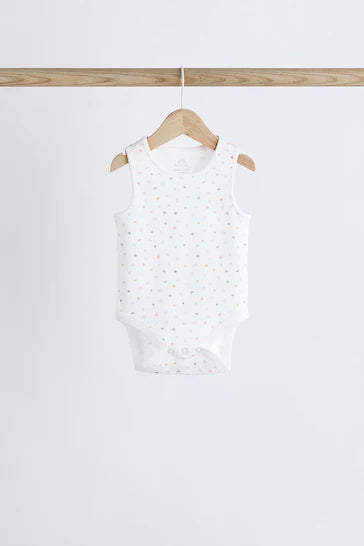 |BabyBoy| Conjunto De 5 Macacões Para Bebês Com Colete Animal Branco Delicado