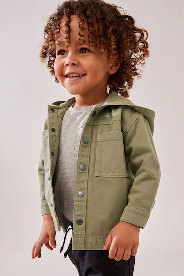 |Boy| Barraca Jeans - Barraca Com Capuz Verde (3 meses a 7 anos)