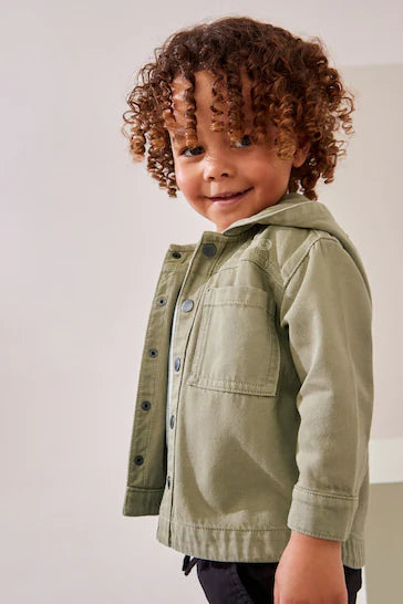 |Boy| Barraca Jeans - Barraca Com Capuz Verde (3 meses a 7 anos)