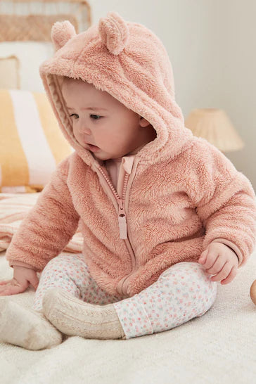 |Niña| Chaqueta polar para bebé Cosy - Rosa (0 meses a 2 años)