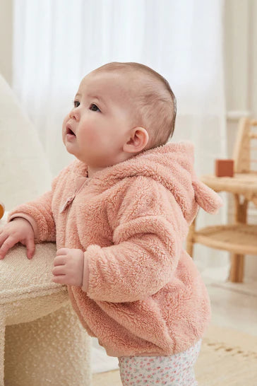 |Niña| Chaqueta polar para bebé Cosy - Rosa (0 meses a 2 años)