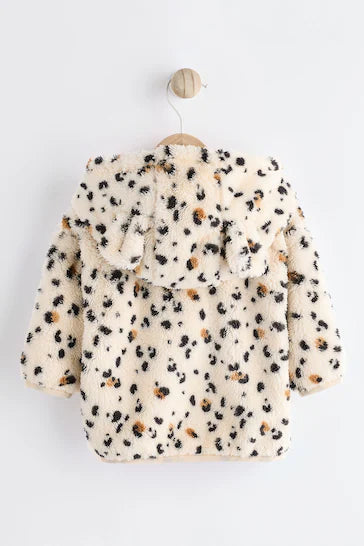 |Bebé| Chaqueta polar acogedora para bebé - Crudo/Estampado animal (0 meses a 2 años)