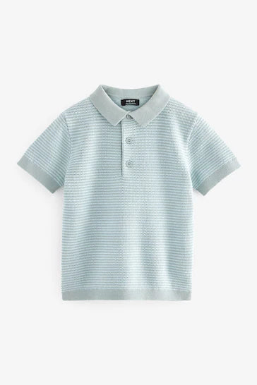 |Boy| Camisa Polo Multicolorida De Manga Curta - Blue (3 meses a 7 anos)