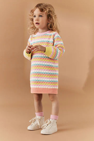 |Girl| Vestido Jumper Arco-Íris (3 meses a 7 anos)