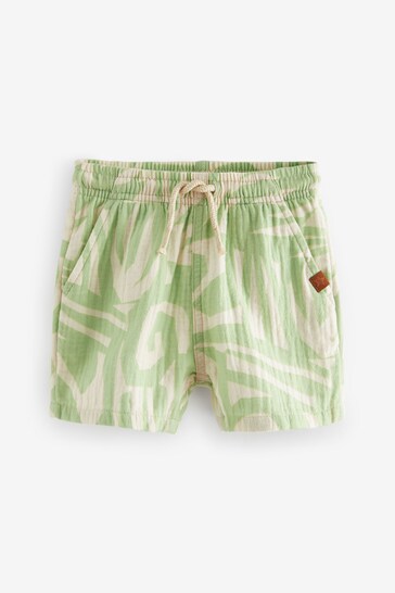 |Boy| Shorts Estampados De Algodão Com Textura Macia Verde Menta (3 meses a 7 anos)