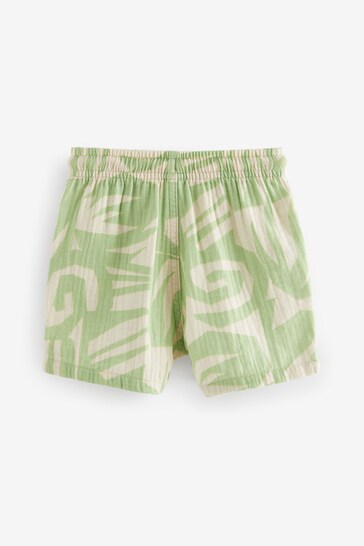 |Boy| Shorts Estampados De Algodão Com Textura Macia Verde Menta (3 meses a 7 anos)