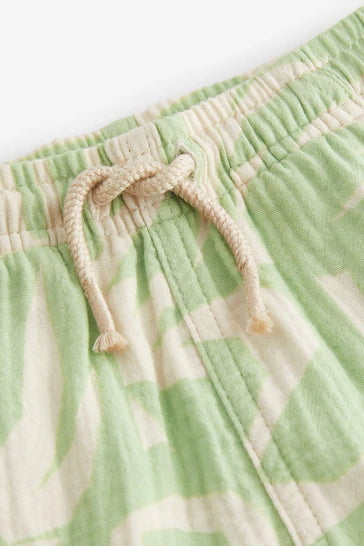 |Boy| Shorts Estampados De Algodão Com Textura Macia Verde Menta (3 meses a 7 anos)