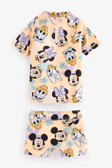 |Girl| Conjunto De Colete Rash Minnie Mouse Laranja (3 meses a 10 anos)