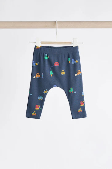 |BabyBoy| Conjunto Top e Leggings Para Bebê - Trator Azul