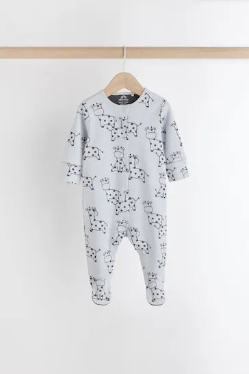 |BabyGirl| Pacote De 3 Pijamas Para Bebê - Monocromático (0 meses a 2 anos)