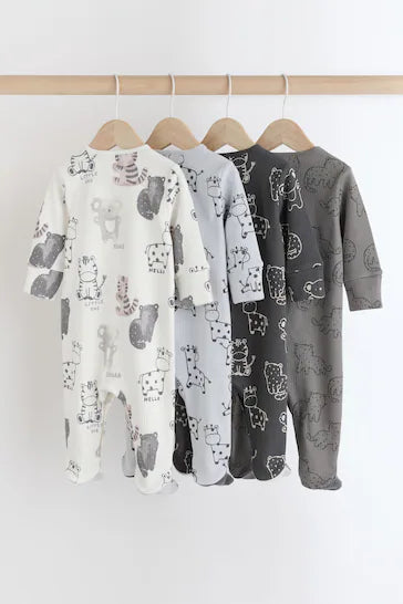 |Niña| Pack de 3 Pijamas para Bebé - Monocromo (0 meses a 2 años)