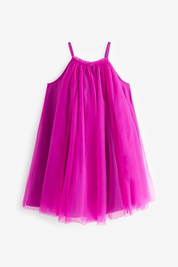 |Niña| Vestido de malla Corsage - Rosa Magenta (3-16 años)