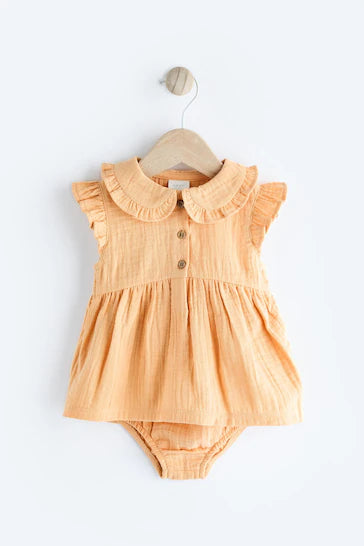 |Niña| Conjunto de camiseta y braguita para bebé - Tejido amarillo (0 meses a 3 años)