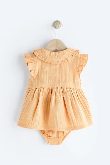 |Niña| Conjunto de camiseta y braguita para bebé - Tejido amarillo (0 meses a 3 años)