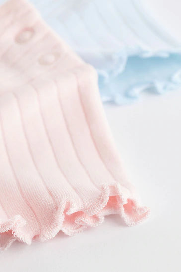 |Niña| Pack de 2 vestidos de punto para bebé - Rosa y azul (0 meses a 3 años)