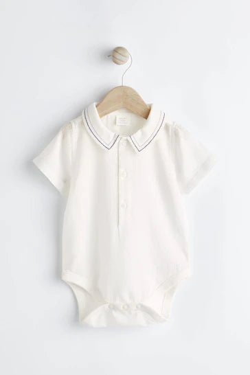 |BabyBoy| Conjunto De 3 Peças De Camisa Inteligente, Shorts e Meias - Pale Blue (0 meses a 2 anos)