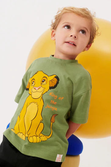 |Boy| Camiseta Verde De Manga Curta Simba Lion King (6 meses a 8 anos)