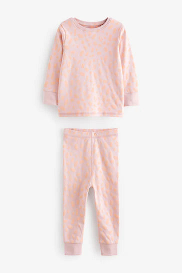 |Niña| Pack de 3 pijamas estampados de manga larga - Naranja neón/Azul floral (9 meses a 10 años)