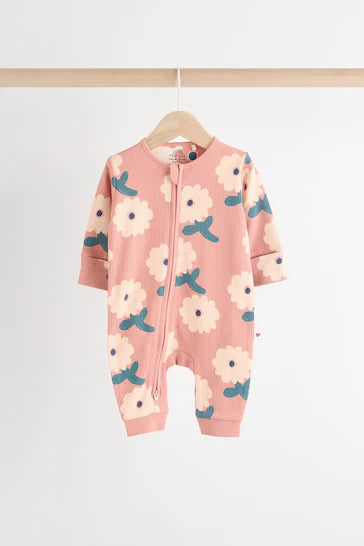 |BabyGirl| Conjunto De 3 Macacões Para Bebê Com Zíper Bidirecional Sem Pés 100% Algodão - creme (0 meses a 3 anos)